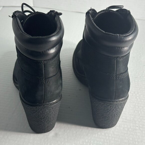 LADIES BLACK 7.5 TIMBERLAND BOOTS - Picture 3 of 15